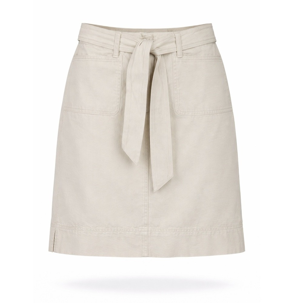 Jones New York Sport Womens Khaki Cotton Pencil Skirt Tie Belt Pumice Size 6 NWT